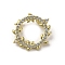 Brass Micro Pave Cubic Zirconia Charms, Golden, Round, 15x2mm, Hole: 3x2mm