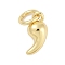 Brass Pendants, Pepper Charms, Lead Free & Cadmium Free, Long-Lasting Plated, Rack Plating, with Jump Ring, Real 18K Gold Plated, 95x4x3.5mm