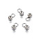 Non-Tarnish 201 Stainless Steel Pendant Rhinestone Settings, Flat Round, Stainless Steel Color, Fit for 2mm Rhinestone, 6x3x2mm, Hole: 1.8mm