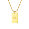 Stylish Stainless Steel 12 Zodiac Rectangle Pendant Necklaces for women, Golden, Virgo