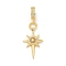 Brass Micro Pave Clear Cubic Zirconia Sun European Dangle Charms, Large Hole Pendants, Cadmium Free & Nickel Free & Lead Free, Real 18K Gold Plated, 45.5mm, Hole: 7.5x4.5mm