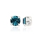 Preciosa® MAXIMA Crystal in Sew-On Cup, Czech Crystal, 719 35 012 Chaton(Round), Silver, 60100 Indicolite, SS12(3~3.2mm)