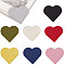 16Pcs 8 Colors PU Leather Bookmarks, Corner Page Marker for Book Lovers, Heart Shape, Mixed Color, 53x57x3mm, 2pcs/color