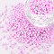 8/0 Opaque Glass Seed Beads, Round Hole, Frosted Colours, Round, Violet, 3~4x2~3mm, Hole: 0.8mm, about 333pcs/10g