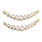 Brass Pave Clear Cubic Zirconia Connector Charms, Cadmium Free & Nickel Free & Lead Free, Gradient Round Links, Real 18K Gold Plated, 12x39.5x3.5mm, Hole: 1.2mm