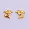 Alloy Cabochons, UV Resin Filling Materilal, Cadmium Free & Lead Free, Begonia, Golden, 7x8x1.8mm