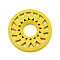 Splint Flat Round Pendants, for DIY Jewelry Making, Yellow, 34.5x4.5mm, Hole: 11mm