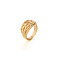 304 Stainless Steel Finger Rings for Men, Golden, US Size 9(18.9mm)