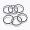 MIYUKI & TOHO Handmade Japanese Seed Beads, with 304 Stainless Steel Link Rings, Loom Pattern, Ring, Silver, Dark Olive Green, 22~23x1.7mm