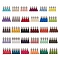 120Pcs 30 Colors  Faux Suede Tassel Pendant Decorations, with CCB Plastic Cord Ends, Platinum, 33~35x10mm, Hole: 2.5mm, 4pcs/color