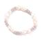Natural Baroque Pearl Stretch Bracelets, with Faceted Rondelle Glass Beads and Burlap Bags, Gray, 2-1/8 inch~2-1/2 inch(5.55~6.45cm)