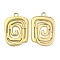 Ion Plating(IP) 304 Stainless Steel Pendants, Vortex Charm, Real 18K Gold Plated, 28.5x20x2mm, Hole: 2.7mm