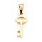 304 Stainless Steel Pendants, Large Hole Pendants, Key, Golden, 22x9x1.1mm, Hole: 7.5x3.5mm