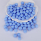 Round Silicone Focal Beads, Light Blue, 15mm, Hole: 2mm