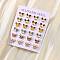 304 Stainless Steel Enamel Stud Earrings, with 316 Surgical Stainless Steel Pin, Golden, Butterfly, Mixed Color, 7x9.5x2mm, Pin: 0.8mm