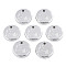 Non-Tarnish 316 Surgical Stainless Steel Charms, Flat Round with Constellation, Stainless Steel Color, Pisces, 10x2mm, Hole: 1mm