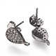 Серьги-гвоздики из экологически чистой латуни KK-P156-28B-NR-2