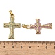 Латунные микро проложить кубического циркония подвески KK-C058-01G-3
