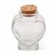 Прозрачные стеклянные бутылки в форме сердца AJEW-WH0114-88-1