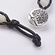 Браслет с запахом из натуральных цветов и амазонита BJEW-JB03613-01-4