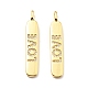Латунные микропаве прозрачные подвески с фианитом KK-G416-08G-1