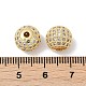 Латунные прозрачные бусины из циркония KK-Q030-12G-3