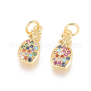 Латунные микро проложить кубического циркония подвески ZIRC-L093-27G