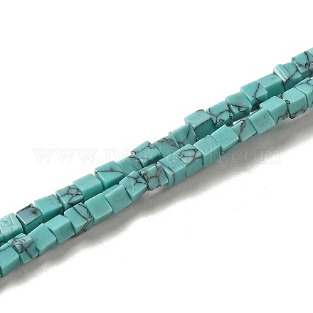 Синтетических нитей бирюзовые бусы G-B064-A45-1