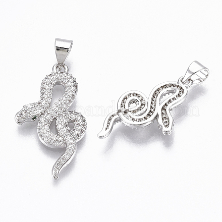 Латунные микро проложить кубического циркония подвески ZIRC-R109-047P-NF-1