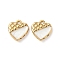 304 Stainless Steel Charms, with Enamel, Ion Plating(IP), Heart Charm, Real 18K Gold Plated, White, 14x13x2.5mm, Hole: 1.6mm