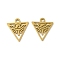 Ion Plating(IP) 304 Stainless Steel Charms, Laser Cut, Triangle with Eye Charm, Golden, 14.5x13x1mm, Hole: 1.5mm
