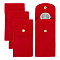 Velvet Watch Packaging Storage Bag, Rectangle with Snap Button, Red, 13x6.8~6.9x0.4cm