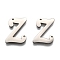 Non-Tarnish 304 Stainless Steel Links Connectors, Letter, for Personalized Name Necklace Making, Letter.Z, 16x12x1.5mm, Hole: 0.9mm