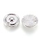Alloy Pendants, Cadmium Free & Nickel Free & Lead Free, Flat Round, Platinum, 12x12x3mm, Hole: 2mm