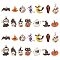 SUNNYCLUE 1 Box 28Pcs 14 Styles Gothic Charms Halloween Charms Witch Charm Black Bat Cat Charm Eye Skull Skeleton Charm for Jewelry Making Charms DIY Bracelet Necklace Earring Adult Craft Supplies