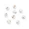 Brass Beads, Cadmium Free & Lead Free, Round, 925 Sterling Silver Plated, 4x4mm, Hole: 1.4mm