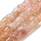 Natural Cherry Blossom Agate Beads Strands, Bamboo Stick, 12x8mm, Hole: 0.8~1.2mm, about 31~33pcs/strand, 14.96''~15.75''(38~40cm)