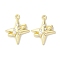 Rack Plating Alloy Pendants, with ABS Imitation Pearl and Rhinestone, Cadmium Free & Nickel Free & Lead Free, Star Charms, Golden, Crystal, 24x18x6mm, Hole: 1.6mm