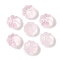 Transparent Spray Paint Glass Beads, Flower, Pink, 11.5x8.5mm, Hole: 1.2mm