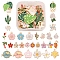 30Pcs 30 Style Alloy Enamel Pendants, with Rhinestone and ABS Plastic Imitation Pearl, Mixed Shapes, Mixed Color, 13~29.5x10~26x1~4.5mm, hole: 1.2~2mm, 1pc/style