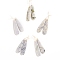 Natural Xiuyan Jade Pendants, for Jewelry Making, Teardrop, 45~45.5x12~12.5x4~4.5mm, Hole: 1mm