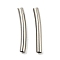 Non-Tarnish 304 Stainless Steel Tube Beads, Curved Tube, Stainless Steel Color, 15x2mm, Hole: 1.4mm