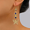 Fashionable Classic Brass Butterfly Dangle Earrings for Women, Gold Plated, Elegant and Versatile
