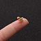 Brass Micro Pave Clear Cubic Zirconia Cartilage Earrings for Women, with Stainless Steel Pins, Golden, Star, 6mm, Pin: 1.2mm