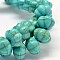 Dyed Synthetic Turquoise Bead Strands, Pumpkin, Turquoise, 12x8mm, Hole: 1mm, about 868pcs/1000g