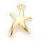 Alloy Pendants, Starfish, Golden, 18.5x11.5x2.5mm, Hole: 1.4mm