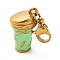 304 Stainless Steel Enamel Pendant Decoratins, Golden, Bottle, 30.5mm