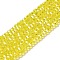 Transparent Glass Beads, 32 Facets, AB Color Plated, Round, Yellow, 4.5x4mm, Hole: 1mm, about 87~93pcs/strand, 32~33cm