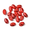 Synthetic Turquoise Cabochons, Dyed, Oval, Red, 6x4x2~2.5mm