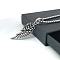 Stainless Steel Men's Rose Angel Wing Pendant Necklaces, Stainless Steel Color